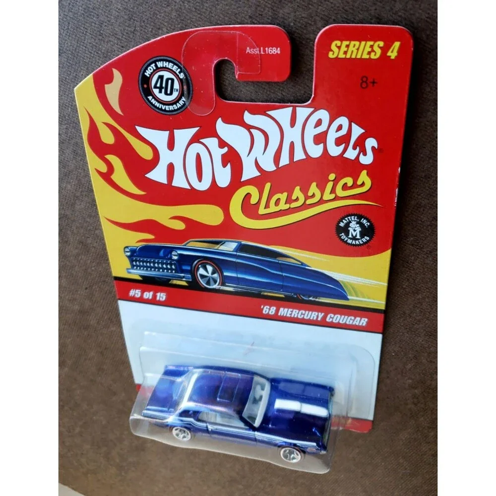 2008 Hot Wheels '68 MERCURY COUGAR Blue Classics Series 4 #5/15 1:64 Redline 5SP